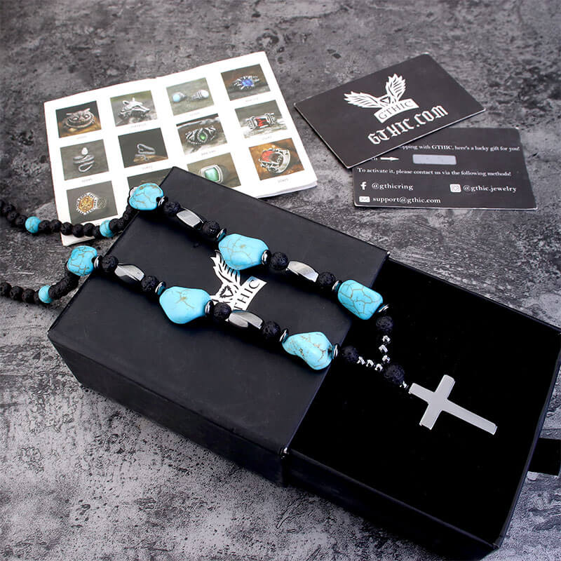 60 Cm Turquoise Bead Necklace
