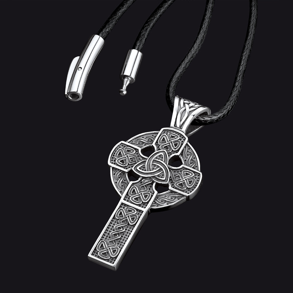 Irish Celtic Cross Necklace Pendant for