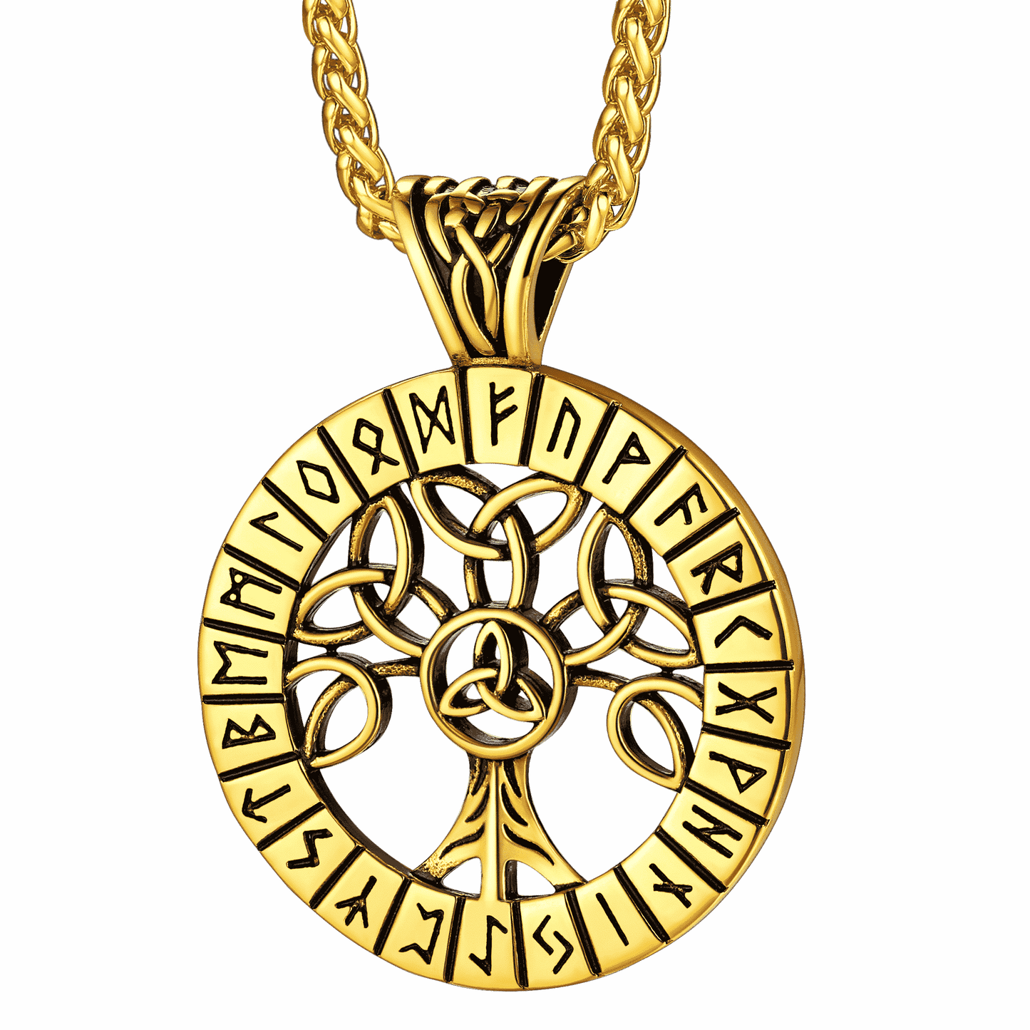 Norse Viking Rune Tree of Life Necklace Amulet for