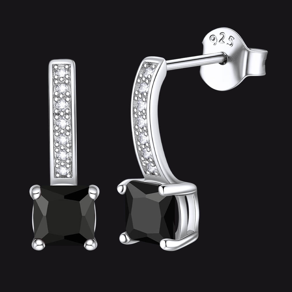 Dainty Birthstone Stud Drop Earrings for in Sterling Silver