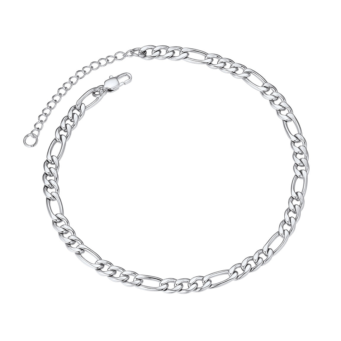 5mm Classic Figaro Link Anklet Bracelet for