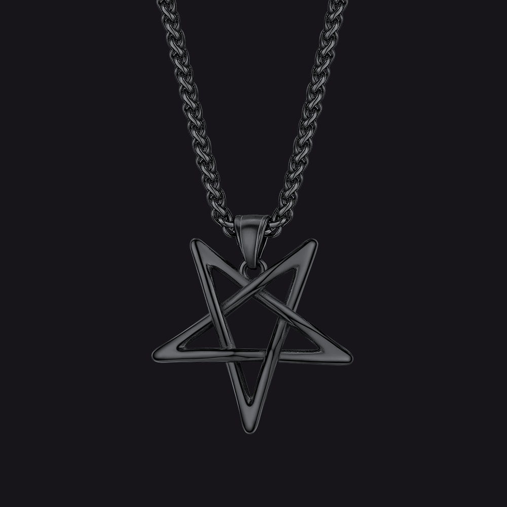 Solomon Satanic Inverted Pentagram Pendant Necklace