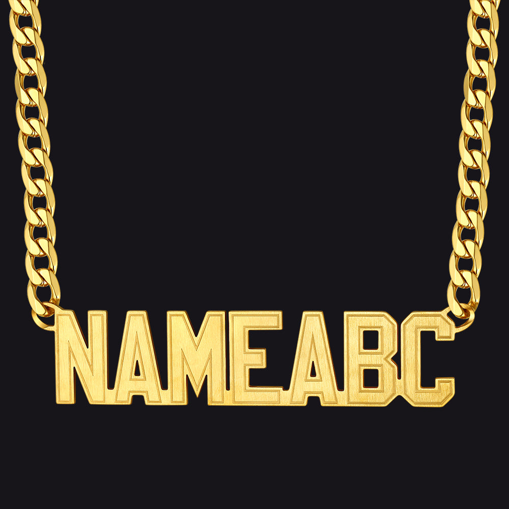 Customized Nameplate Cuban Chain Necklace for