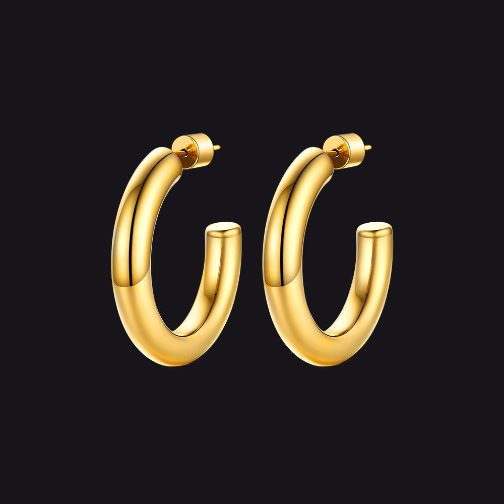 20/30/40/60/80mm Large Thin Hoop Earrings for