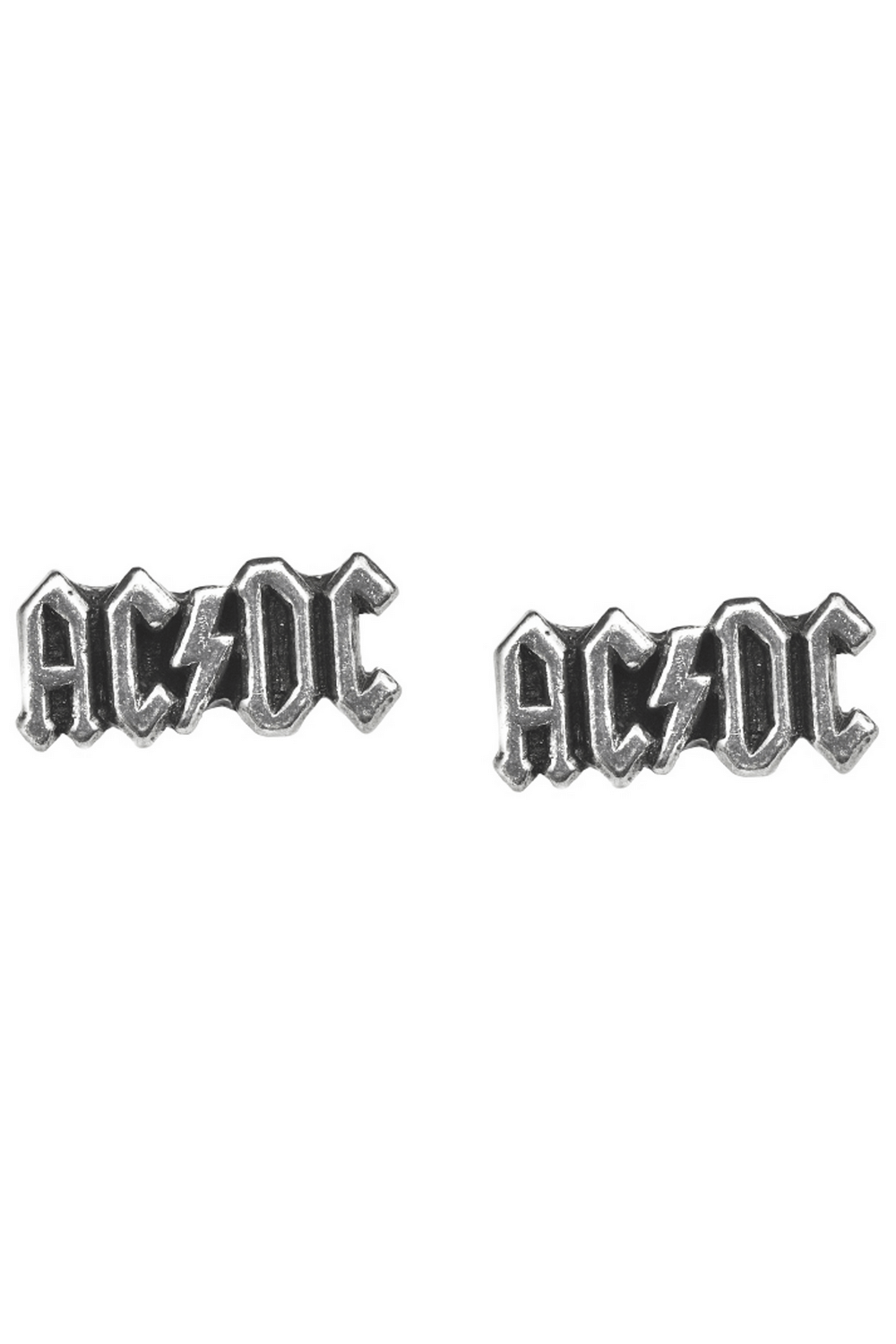 Ac/dc Let There Be Rock Lightning Bolt Stud Earrings