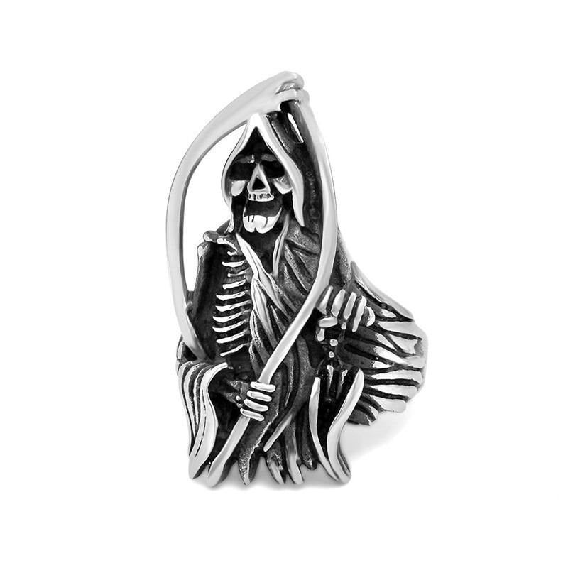 Big Skeleton Ring / Stainless Steel Jewelry / Biker Accessories