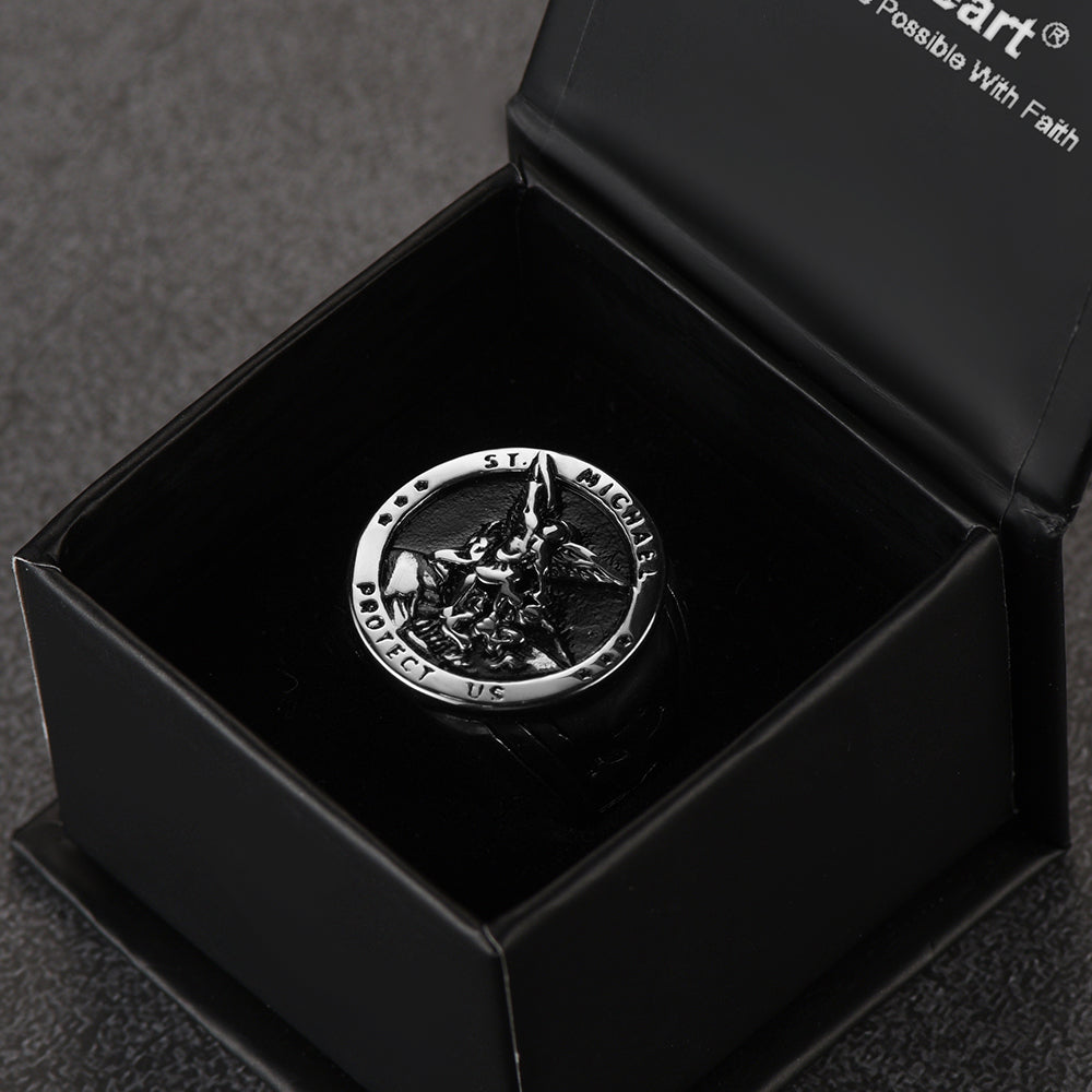 Flash Archangel Saint Michael Protect Us Ring for