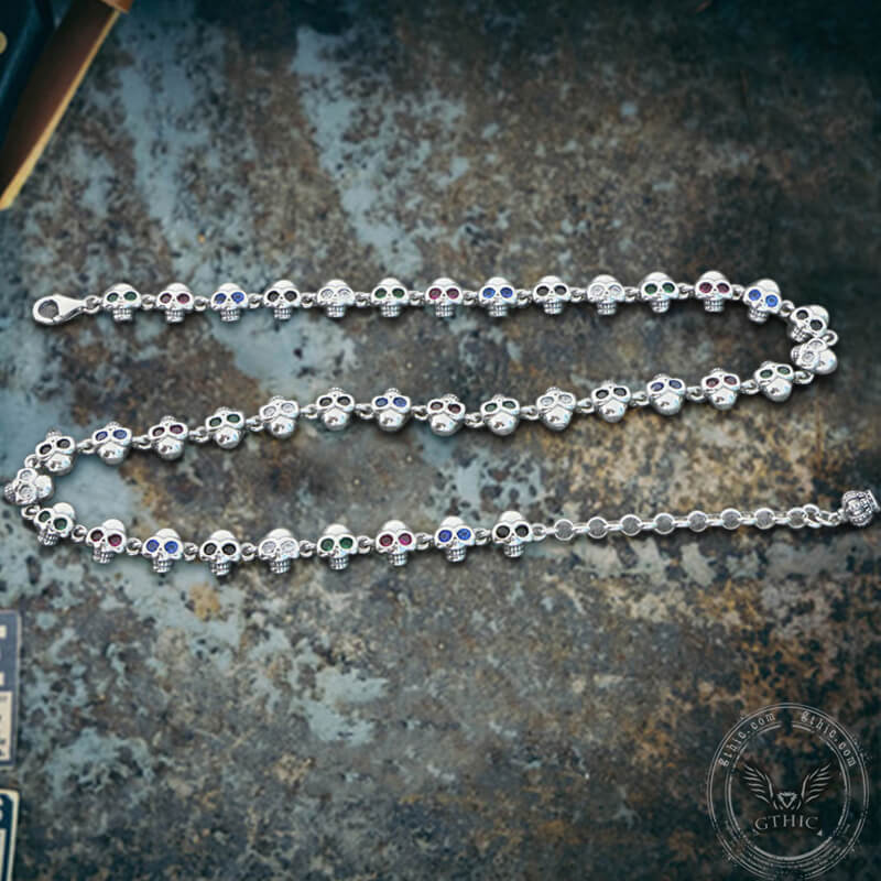 Domineering Skull Sterling Silver Necklace