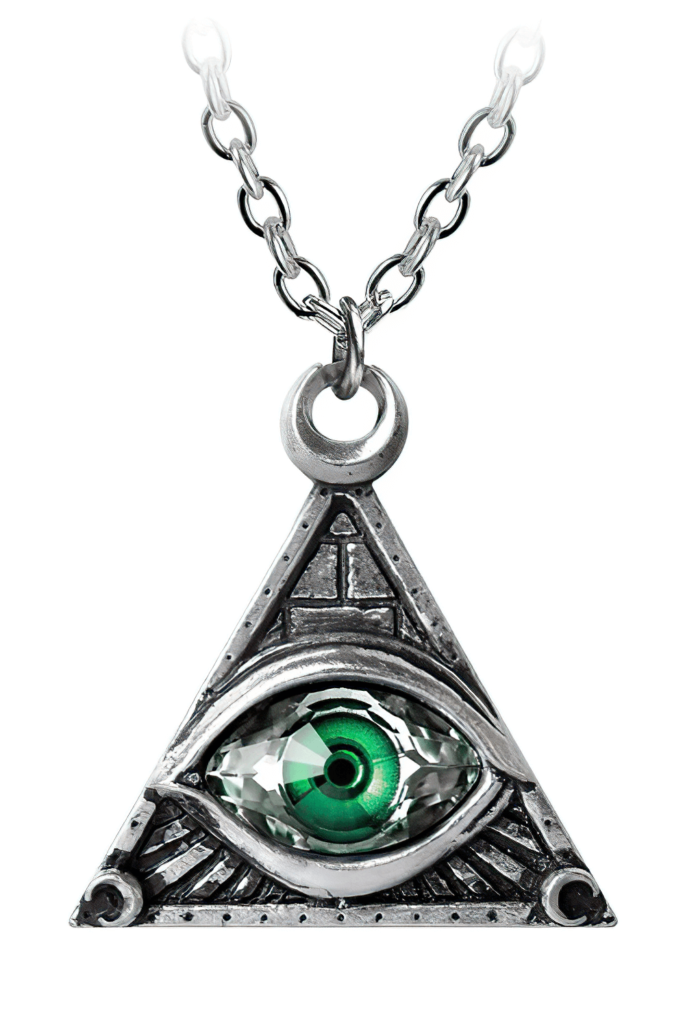 Eye of Providence Pendant With Moon Spiritual Symbol