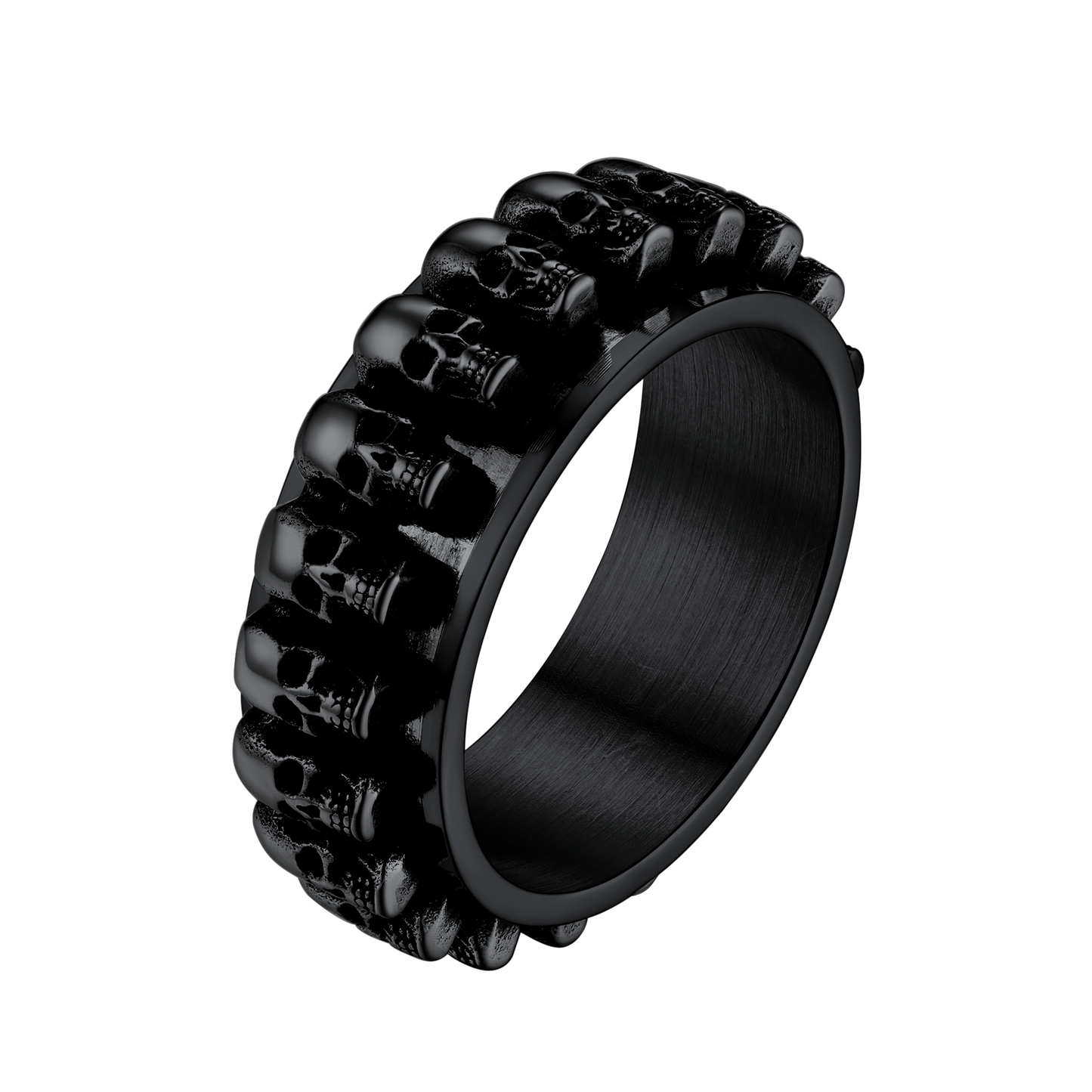 Gothic Skull Ring Anxiety Fidget Ring for