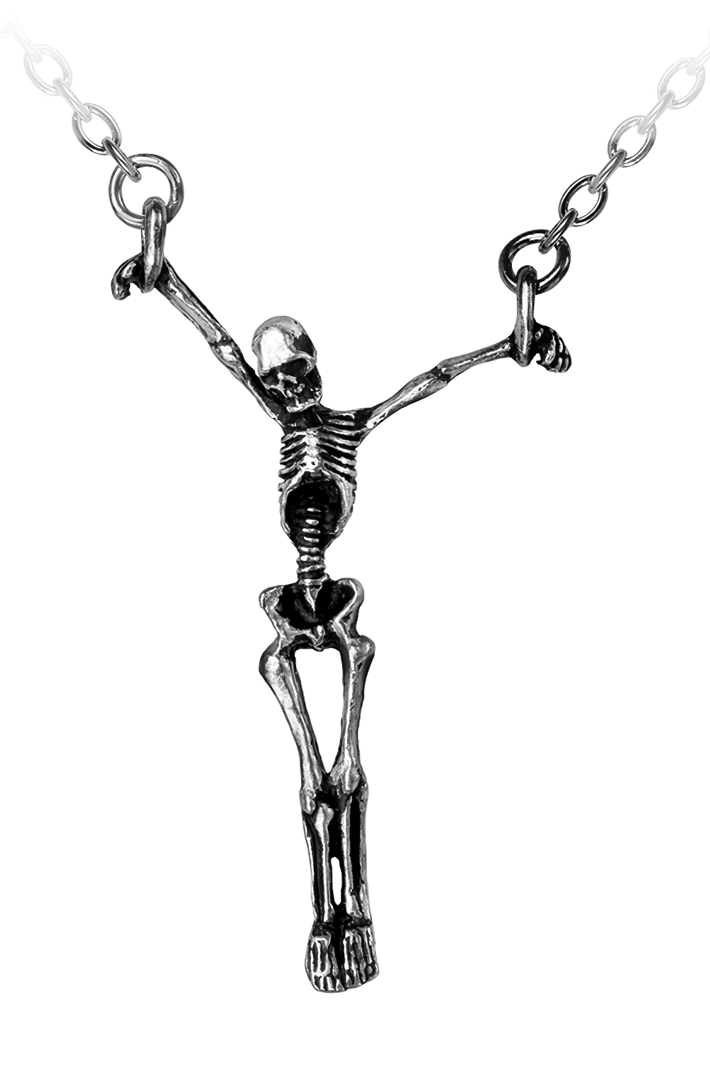 Lost Soul Skeleton Pendant With Shackled Chain