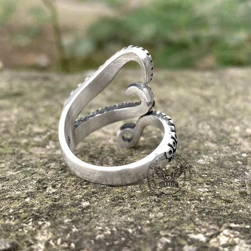 Octopus Arms Sterling Silver Ring