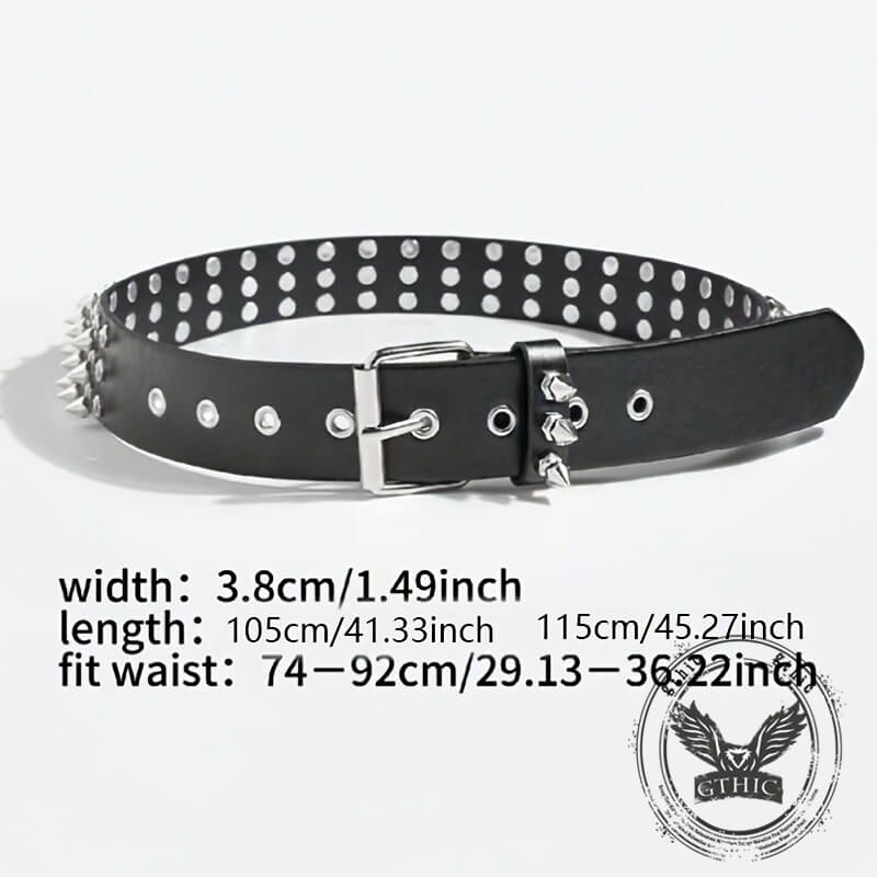 Punk Rock Spiked Rivet Handmade Pu Leather Belt