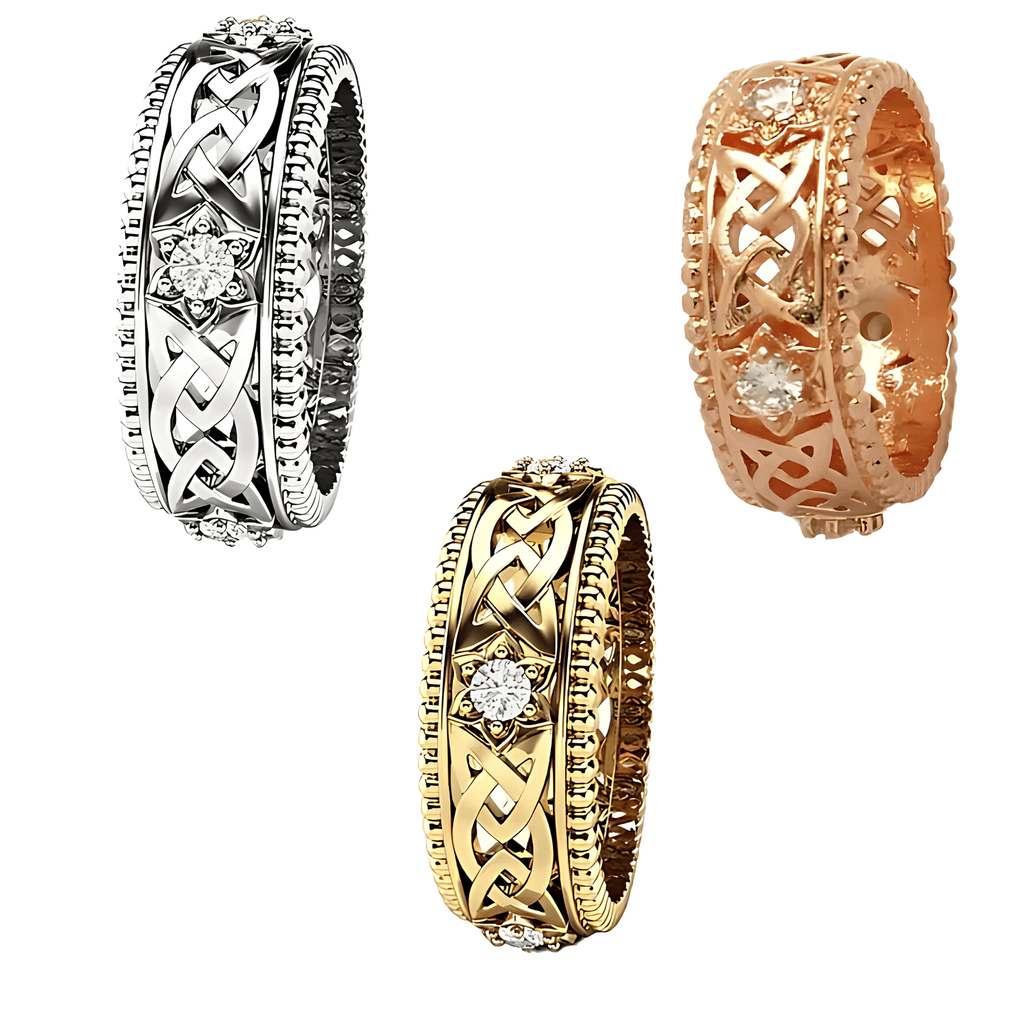 Celtic Flower of Spiritual Clarity Ring