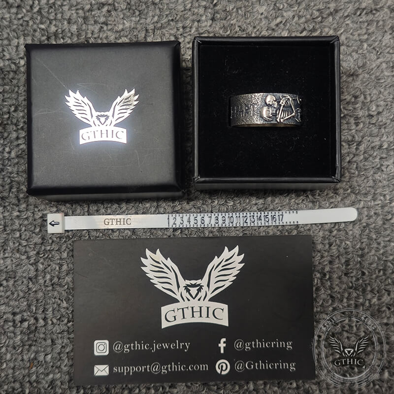 Till Death Do Us Part Sterling Silver Skeleton Ring