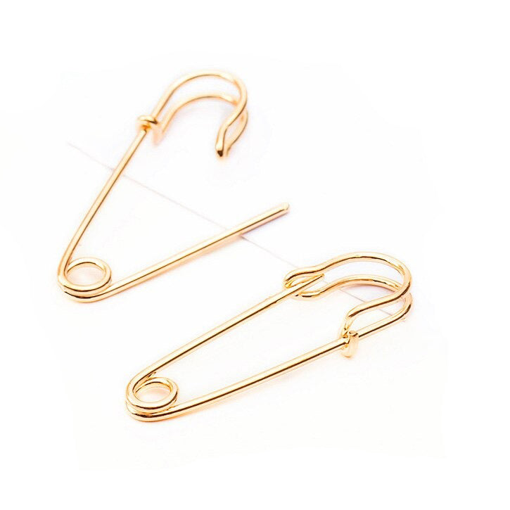 Punk Rock Style Safety Pin Ear Hook Stud Earrings / Exquisite Jewelry for