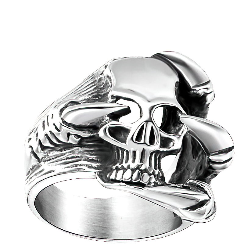 Stainless Steel Gothic Ring / Jewellery With Skull