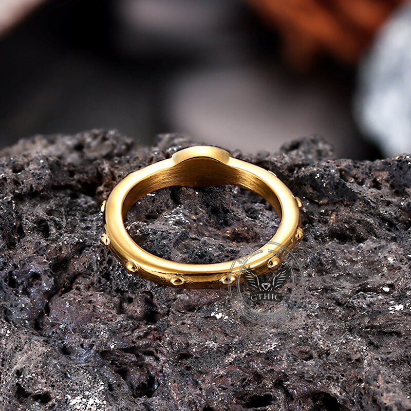 Cross Pattern Stainless Steel Christian Ring
