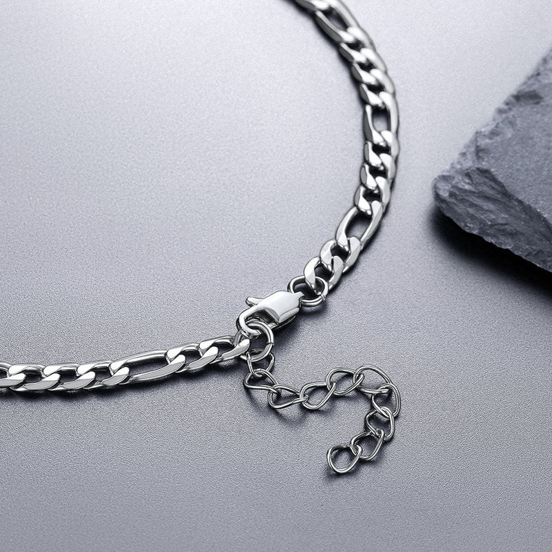 Personalised Nameplate Figaro Chain Necklace for