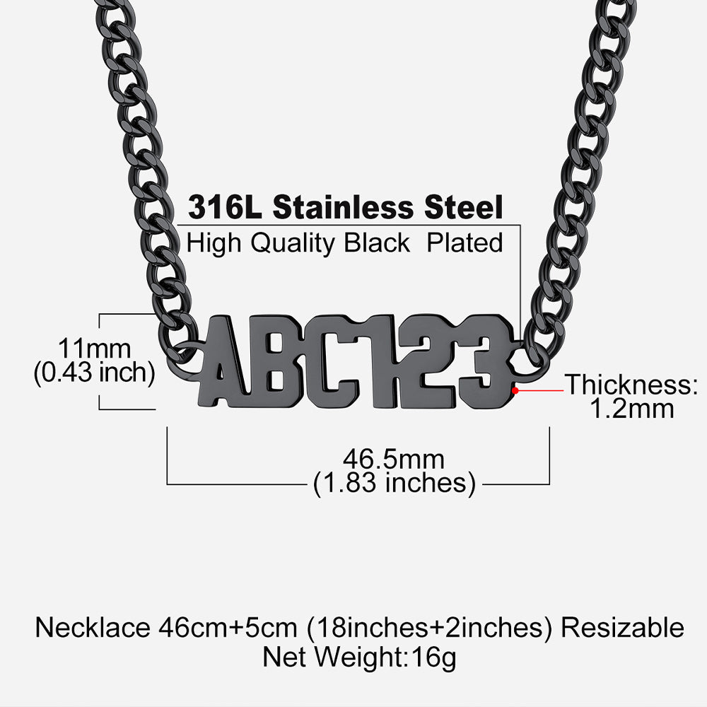 Customized Nameplate Cuban Chain Link Necklace Gift for