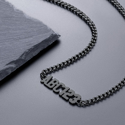 Customized Nameplate Cuban Chain Link Necklace Gift for