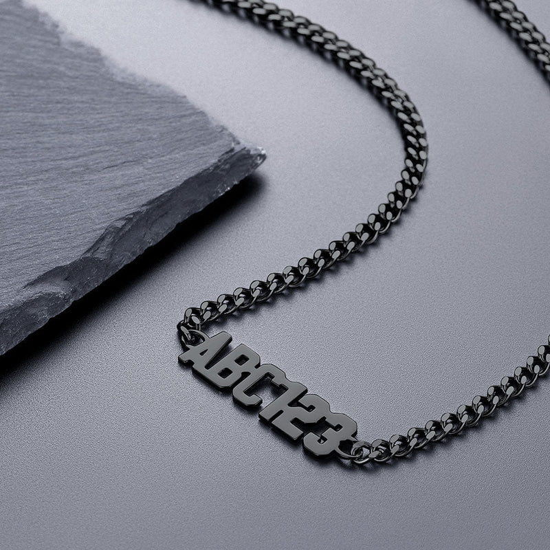 Customized Nameplate Cuban Chain Link Necklace Gift for
