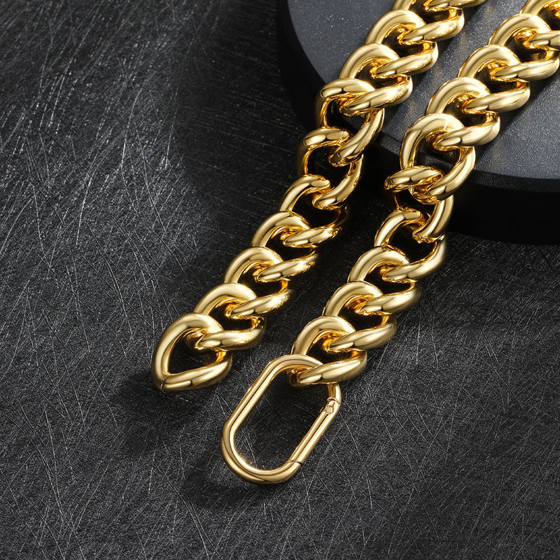 Gold Chunky Cuban Link Chain Choker for