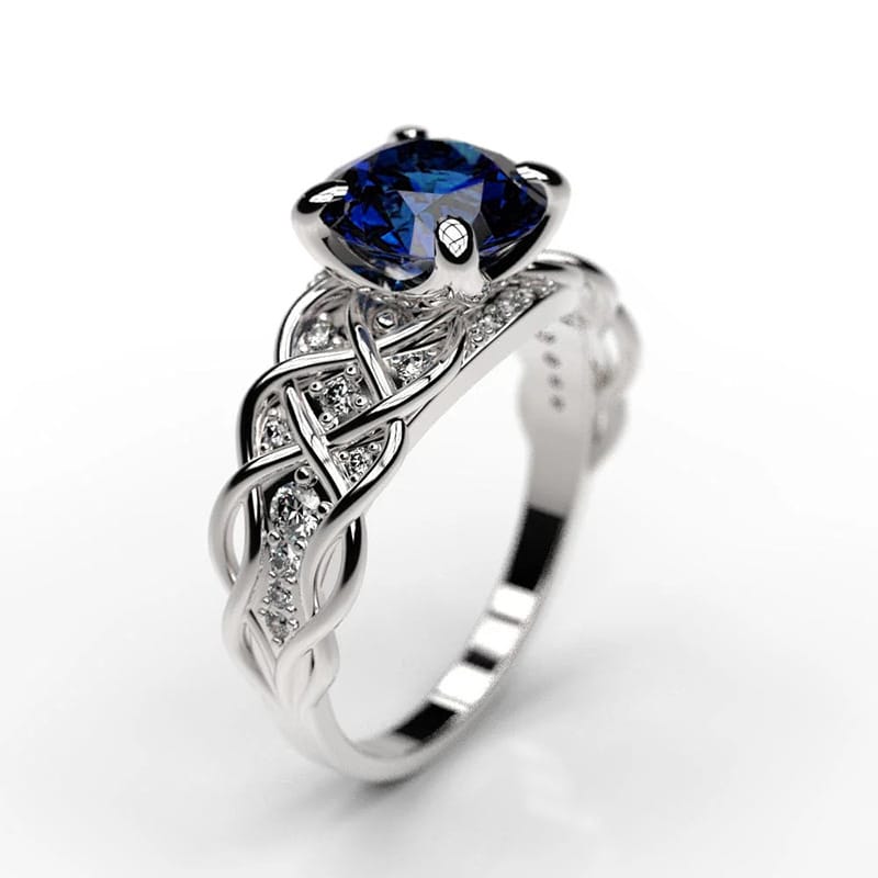 Celtic Knot Unity Crystal Ring
