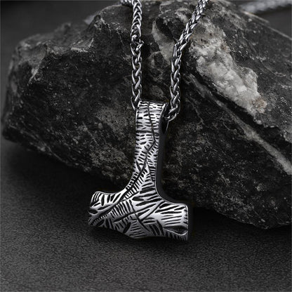 Flash Viking Thor's Hammer Necklace Mjolnir Pendant for
