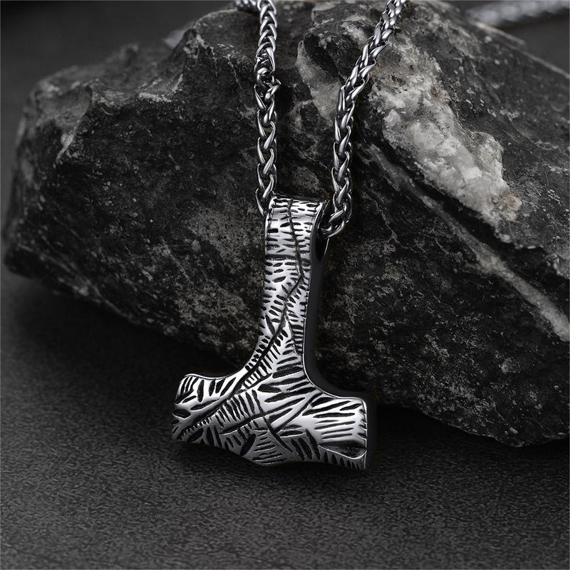 Flash Viking Thor's Hammer Necklace Mjolnir Pendant for