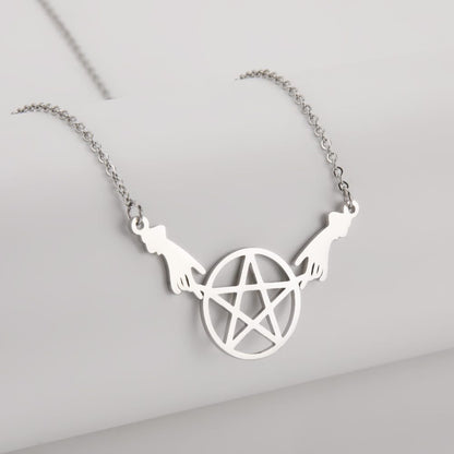 Magick Hands Pentagram Necklace