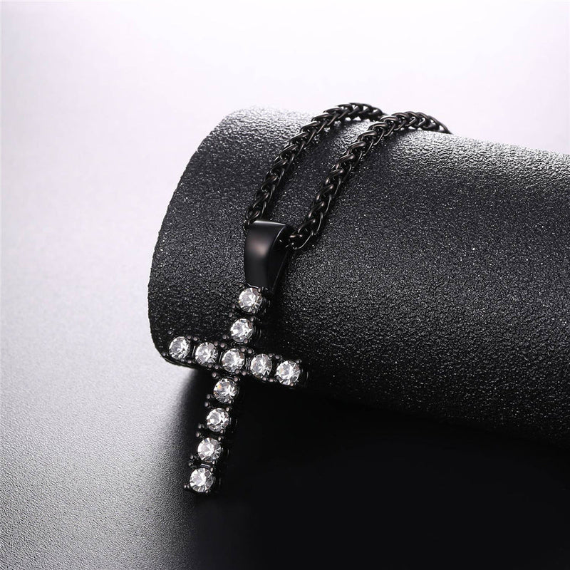 Cubic Zirconia Cross Necklace Pendant for /