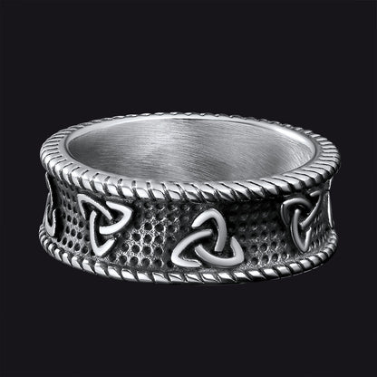 Viking Celtic Knot Stainless Steel Band Ring for