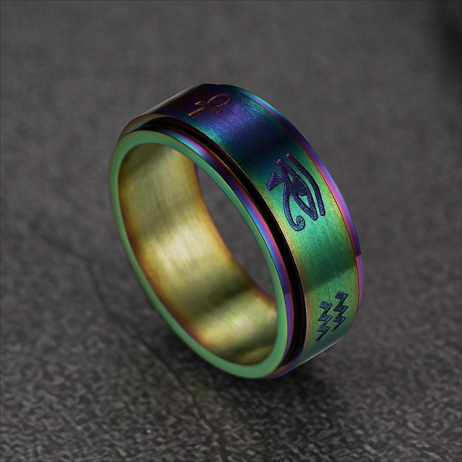 Egyptian Eye of Horus Spinning Fidget Anxiety Ring