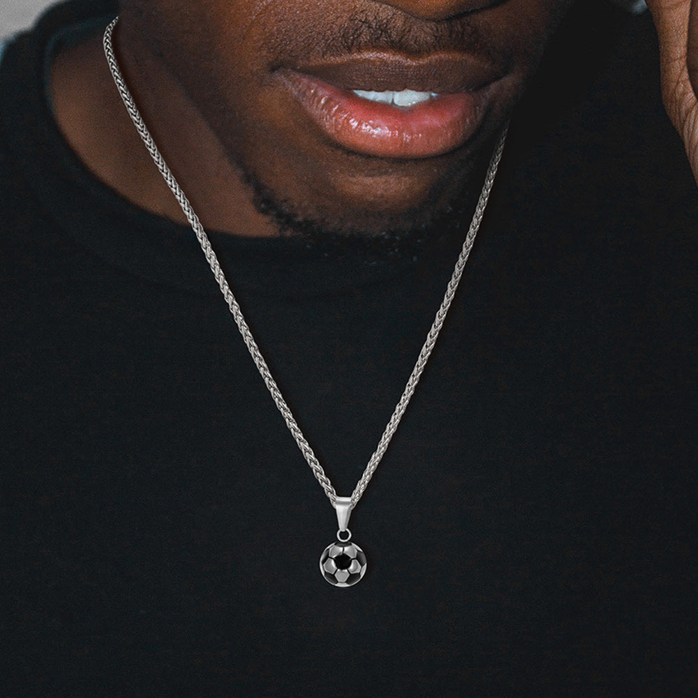 Soccer Football Necklace Sports Pendants for Ball Fans