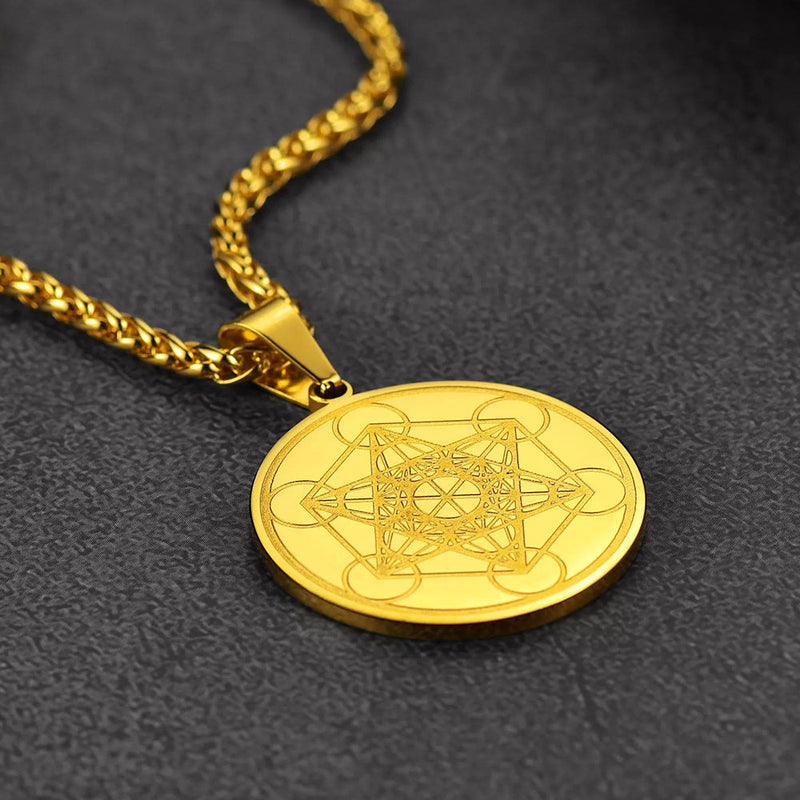 Metatron's Cube Pendant Necklace Spirtual Necklace for