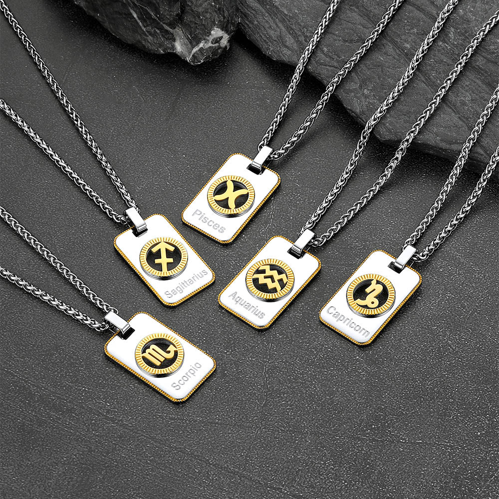 12 Constellation Horoscope Necklace for