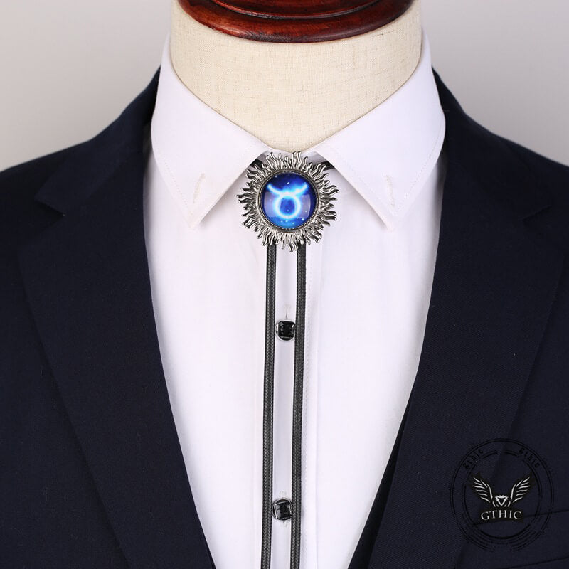 12 Constellations Sun Alloy Bolo Tie