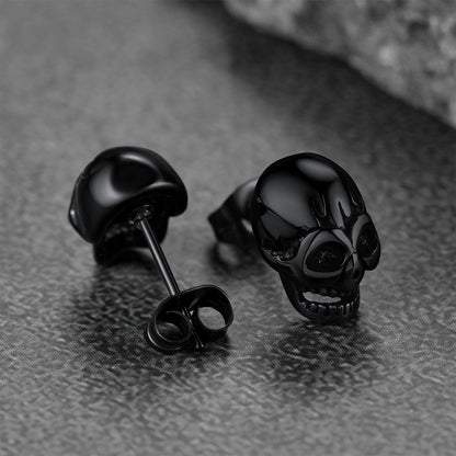 Gothic Skull Stud Earrings for Halloween Gift