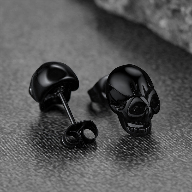 Gothic Skull Stud Earrings for Halloween Gift