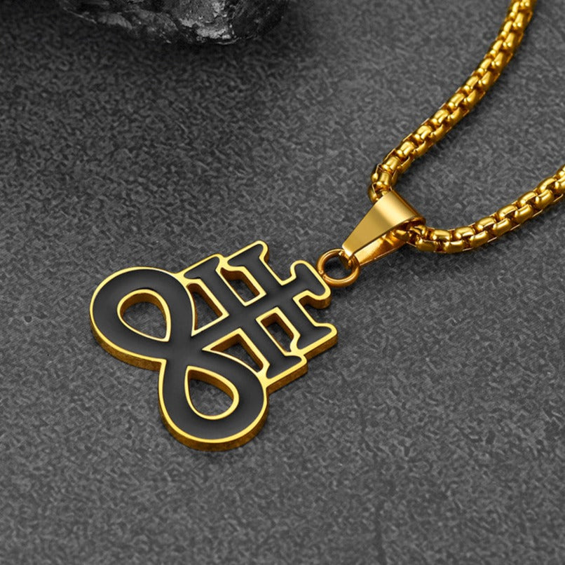 Satanic Leviathan Cross Necklace for
