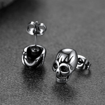 Gothic Skull Stud Earrings for Halloween Gift