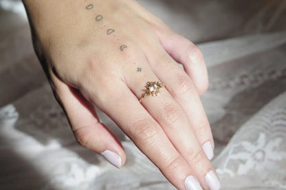 Triple Goddess Star Crystal Ring