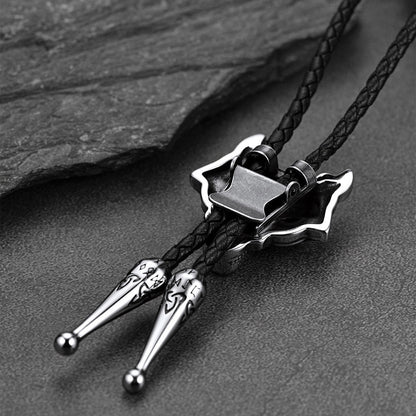 Norse Viking Celtic Wolf Leather Bolo Ties for