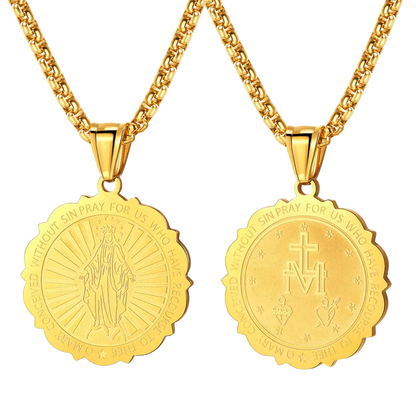 Virgin Mary Necklace Catholic Charm Necklace of Blessed