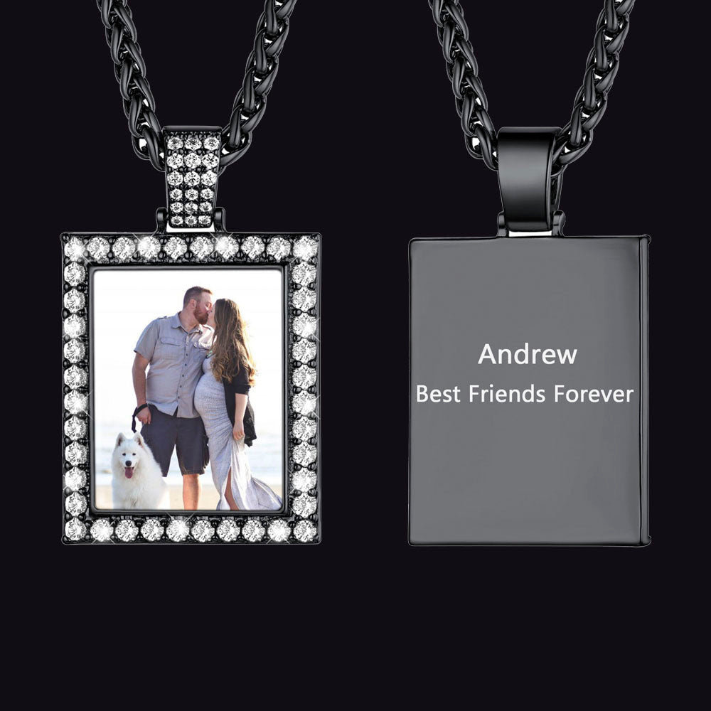 Customized Frame Picture Necklace Memorial Gift for