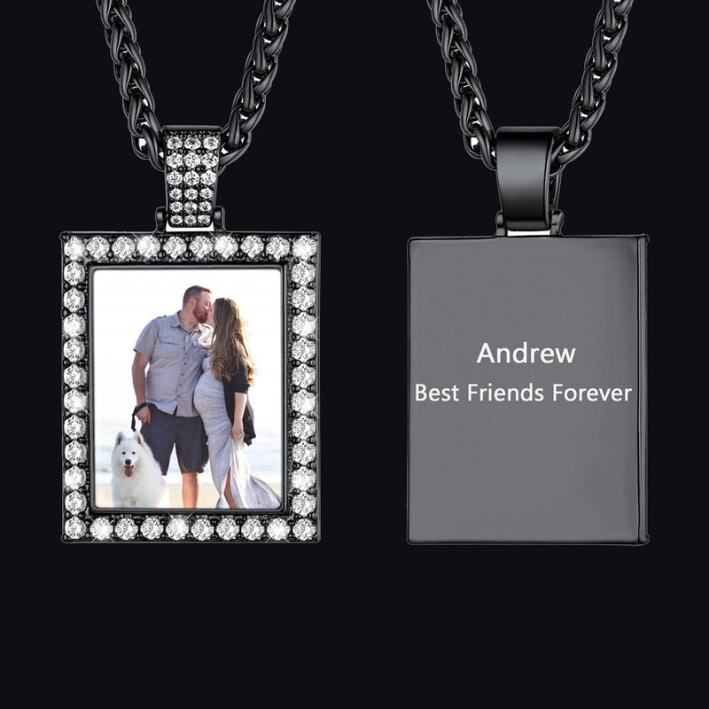 Customized Frame Picture Necklace Memorial Gift for