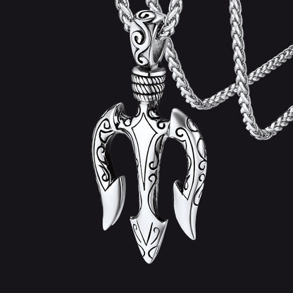 Poseidon Trident Necklace Ancient Greek Mythology Pendant