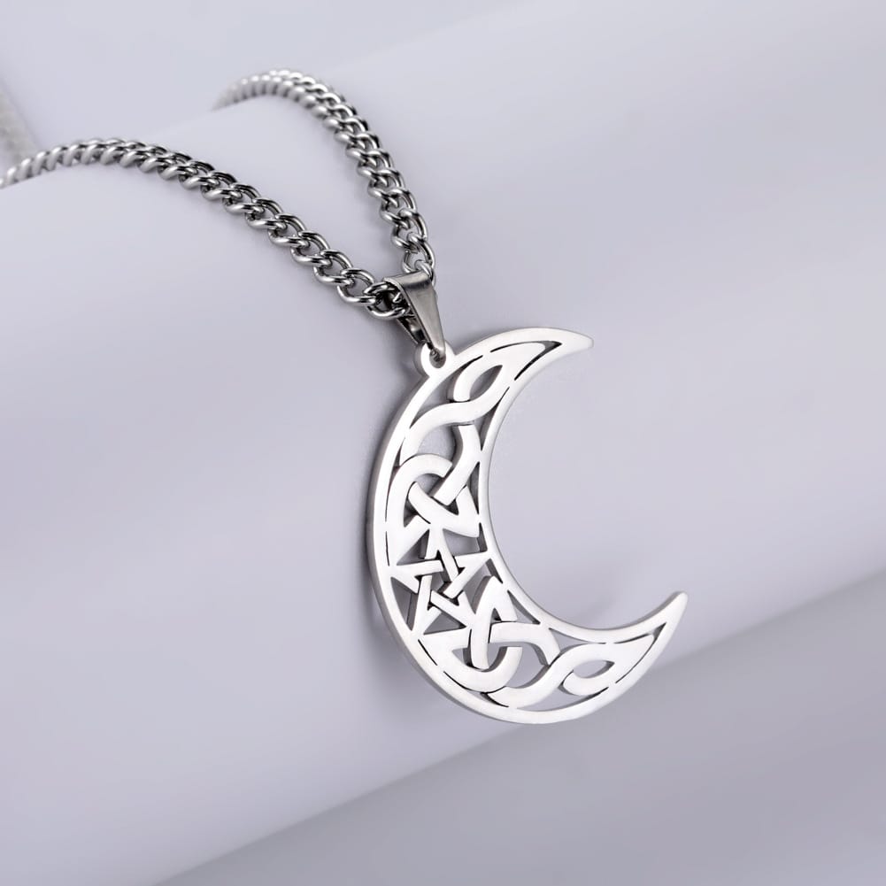 Triskelion New Moon Pendant Necklace