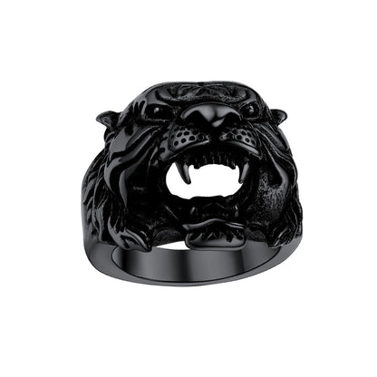 Punk Tiger Head Ring for